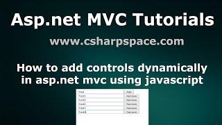 How to add controls dynamically in asp.net mvc using javascript