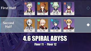 4.6 Spiral Abyss Floor 11 - Floor 12 | Tartaglia & Arlecchino | Genshin Impact