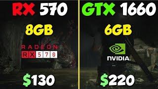 GTX 1660 vs RX 570 8GB