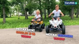 Скоростные электро квадроциклы MOTAX GEKKON и MINI GRIZLIK X16