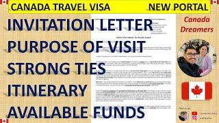 Canada Invitation Letter Format - Tourist Visa / Travel Visa / Temporary Resident Visa