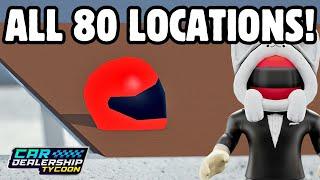 ALL 80 HELMET LOCATION in Car Dealership Tycoon UGC Event!!! #cardealershiptycoon  #roblox