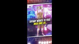 Tiffany Stratton wants to face Rhea Ripley & Liv Morgan . . .#wwe #tiffanystratton #shorts