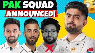 Pakistan Squad Announced for Bangladesh Test Series!  | Unfunny Review 