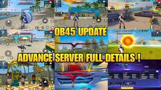 FREE FIRE ADVANCE SERVER DOWNLOAD | ADVANCE SERVER FULL DETAILS | OB45 UPDATE ADVANCE SERVER