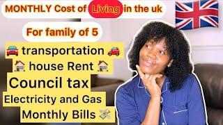 MONTHLY COST OF LIVING IN UK | THIS IS HOW MUCH WE SPEND MONTHLY AS A FAMILY OF 5 IN UK