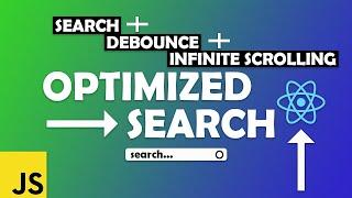 Optimized Search Filter React Js | Filter, Debounce, Infinite Scrolling (Pagination) | All in one