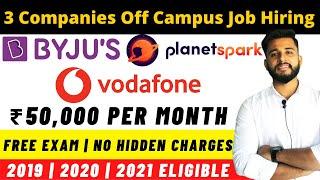 WORK FROM HOME JOBS | OFF CAMPUS DRIVE FOR 2021 | 2020 | 2019 Batch | JOBS FOR EVERYONE