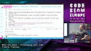 What the shell - Prototyping with LLMs by Fredrik Frantzen | Code BEAM Europe 2023