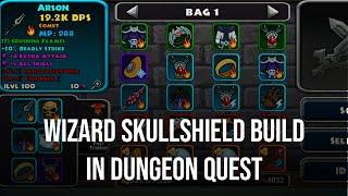 Wizard Skullshield build with billion damage | dungeon quest