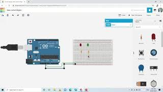 ALTERNATE BLINKING LED USING TINKERCAD