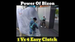 Bizon Power   1 Vs 4 Easy Clutch  Free Fire  #freefire #garenafreefire #ffshorts