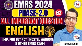 EMRS New Vacancy 2024 | EMRS English | ALL IMPORTANT QUESTION | EMRS 2024 Phase 2.0 Vacancy |Part 62