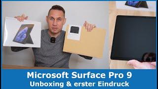 Nur 845 € -- Microsoft Surface Pro 9 || Unboxing & erster Eindruck (i5, 8GB RAM, 256GB SSD, Win 11)