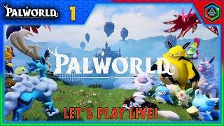 Let's Play Palworld Live Part 1 - Face Reveal and First Look