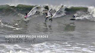 Big Surf Slams into Lunada Bay Palos Verdes