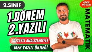 9.SINIF 1.DÖNEM 2.YAZILI SORULARI | Detaylı Analiz | 9.SINIF MATEMATİK | Rehber Matematik