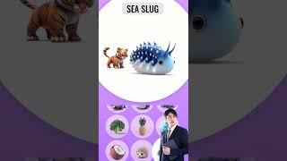 New Animal forms in the combined world of tigers and sea slugs #shorts