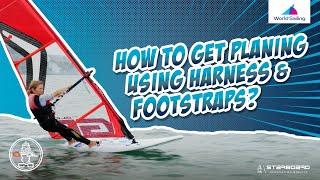 START WINDSURFING | Using The Harness & Footstraps | Planing And Picking Up Speed