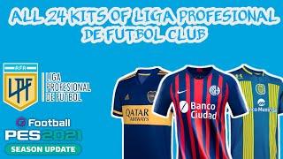 TOP & BEST KITS PES 2021 MOBILE | ALL 24 LIGA PROFESIONAL DE FUTBOL CLUBS