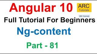 Angular 10 Tutorial #81 - Ng Content Tutorial | Angular 10 Tutorial For Beginners