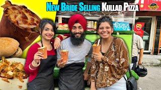 New Bride Selling Kullad Pizza on Punjab Street ( Rab ne Bana di Jodi ) (Jalandhar Must Try)