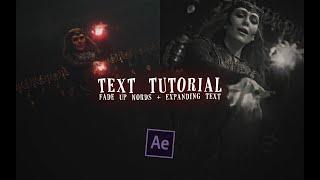 fade up words + expanding text / after effects tutorial