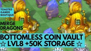 Merge Dragons Bottomless Coin Vault • Level 8 Magic Coin Storage • Get 100K Coin Storage 