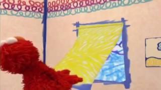 Sesame Street - Elmo gets blown away from pulling Shade to open too hard - Explosion