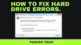 How to fix hard drive errors.#PARVEZ TECH, #computertipsandtricks.