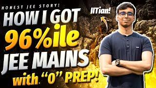 HONEST IIT-JEE STORY : How I got 96 percentile in JEE Mains with "0" Preparation?