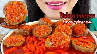 UJI NYALI , ASMR BAKSO MERCON FULL CABE SETAN | ASMR MUKBANG INDONESIA