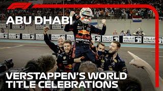 Max Verstappen's World Title Celebrations | 2021 Abu Dhabi Grand Prix