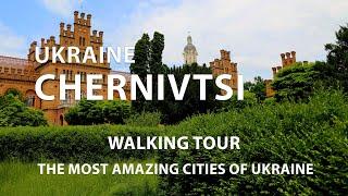 CHERNIVTSI CITY. UKRAINE / Walking tour. The most amazing cities of Ukraine. Virtual Travel Films