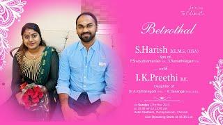 Harish & Preethi Engagement 27th March 2022