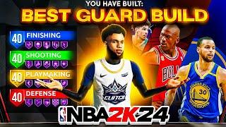 BEST GAME BREAKING GUARD BUILD is INSANE in NBA 2K24! NEW ALL-AROUND BEST GUARD BUILD in NBA 2K24
