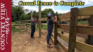 Finishing the Corral Fence. The post hole digger broke.  UTV for Farm Chores