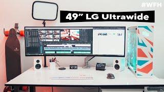 49" Ultrawide DREAM Video Editing Standing Desk Setup