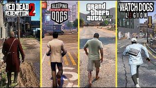 GTA 5 vs RDR2 vs Sleeping Dogs vs Watch Dogs Legion-SBS Comparison