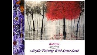 Acrylic Painting Tutorial Red Tree