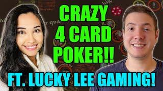 TRYING CRAZY 4 POKER!  Ft @LuckyLeeGaming Can We Win The Top Jackpot?