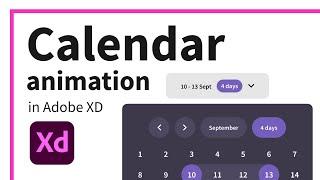 Calendar animation and design | Adobe XD 2020 tutorial