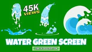 WATER GREEN SCREEN NO COPYRIGHT