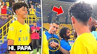 Cristiano Ronaldo meet Cristiano Junior and his Al Nassr U-13 Teammates ️