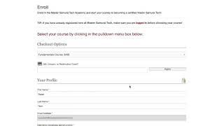 How to enroll in the Master Samurai Tech Academy
