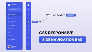 Animated Sidebar Menu Using HTML & CSS & JavaScript | Responsive Dashboard Side Navigation Bar