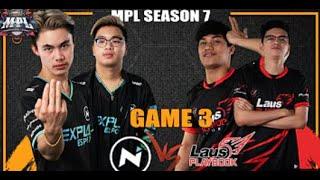 RENEJAY TO THE RESCUE!! | NXP vs LPE GAME 3 | MPL PH S7 Week 4 Day 3