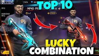 Free fire Lucky Wheel Top 10 Bundle Combination ️ Charcoal Whizz Bundle Top 10 combination