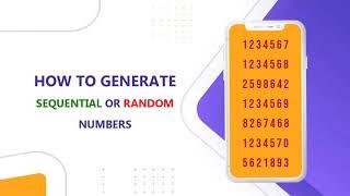 How to generate sequential or Random numbers? Mobile Number Generator Software Tool