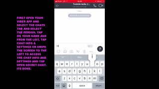 HOW TO OPEN SECRET CHAT IN VIBER APP IOS